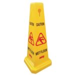 Cone caution sign